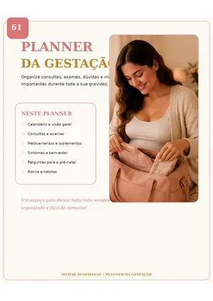Planner da Gestação — página de abertura do material